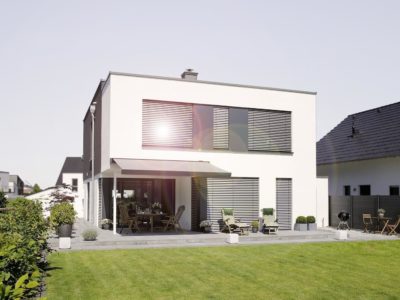 Neubau-Aufsetz-Außenjalousie